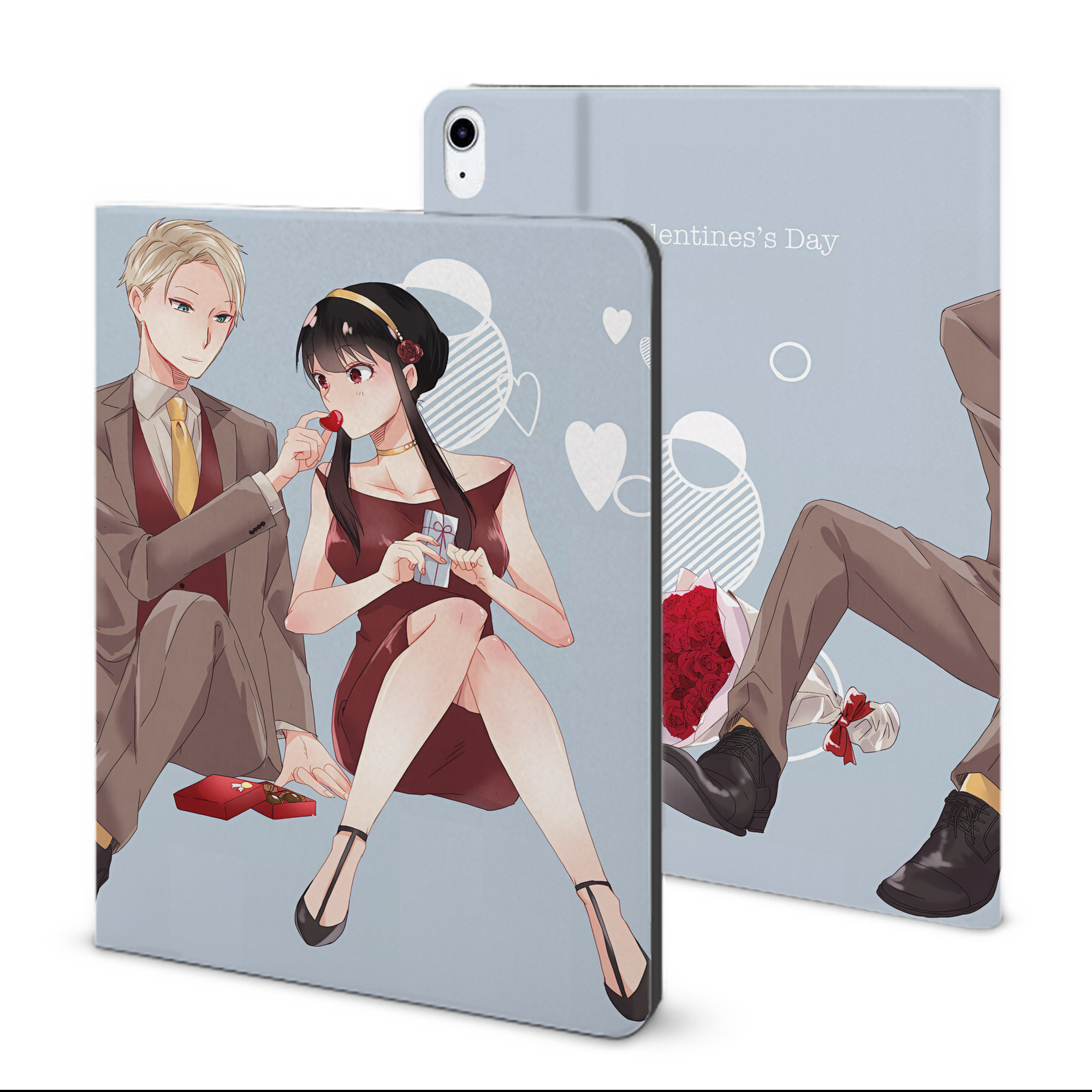 （画像用） SPY×FAMILY间谍家家酒 IPad ケース ブック型 PUレザー TPU 耐衝撃 軽量 薄型 ペン収納なし 全面保護 IPad 各モデル対応
